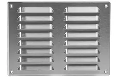 Metal ventilation grille rectangular 260x190 mm stainless steel - MR2619i
