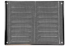 Metal ventilation grille rectangular 260x190 mm black - MR2619M - RAL9005