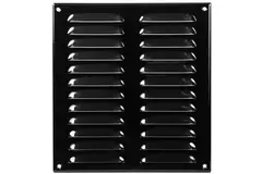 Metal ventilation grille rectangular 260x280 mm black - MR2628M - RAL9005