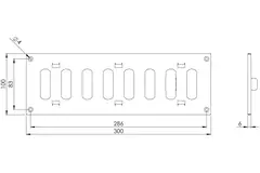 Adjustable metal slot diffuser 300x100 black - MR3010RM - RAL9005