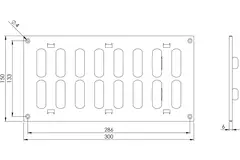 Metal grille adjustable 300x150mm white - MR3015R - RAL9016