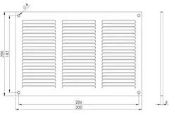 Metal grille 300x200mm brown - MR3020B