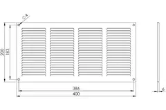 Metal grille 400x200mm brown - MR4020B