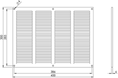 Metal grille 400x300mm brown - MR4030B