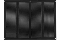 Metal grille 400x300mm black - MR4030M - RAL9005