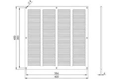 Metal grille 400x400mm zinc - MR4040Zn