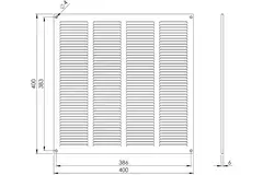 Metal grille 400x400mm zinc - MR4040Zn