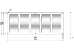 Metal grille 500x200mm galvanised - MR5020Zn