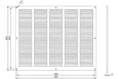 Metal grille 500x400mm black - MR5040M - RAL9005