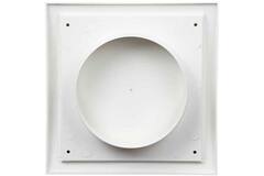 Facade grill with non-return valve 150x150 mm diameter 100 mm white - ND10FV