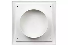 Facade grill with non-return valve 150x150 mm diameter 100 mm white - ND10FV