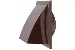 Facade grill with non-return valve 190x190 mm diameter 125 mm brown - ND12FVB