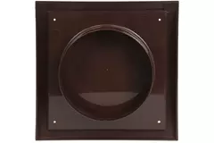 Facade grill with non-return valve 190x190 mm diameter 125 mm brown - ND12FVB