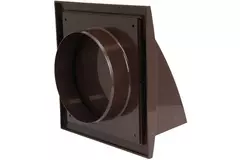 Facade grill with non-return valve 190x190 mm diameter 125 mm brown - ND12FVB
