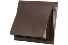 Facade grill with non-return valve 190x190 mm diameter 150 mm brown - ND15FVB