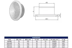 Round ventilation grille Ø 125mm (NGA125)