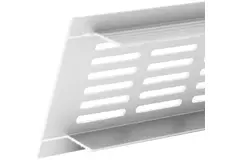 Skirting diffuser aluminium - white L=500mm x H=40mm -RA450