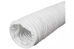 Flexible white PVC hose 100 mm - 6 m
