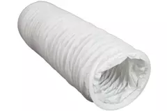 Flexible white PVC hose 100 mm - 6 m