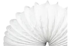 Flexible white PVC hose 100 mm - 6 m