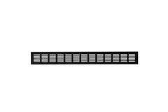 Skirting diffuser aluminium - black L=500mm x H=60mm -RA650B
