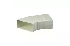 Rectangular plastic horizontal 15-60° bend 110 x 55mm - KLH15-60