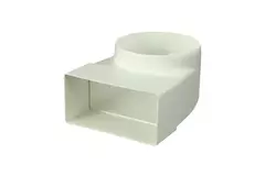 Rectangular plastic vertical 90° bend Ø 100mm - 110 x 55 - KLD