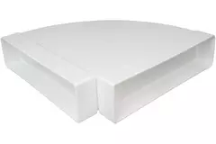 Rectangular plastic horizontal 90° bend 220 x 55mm - KLH25-90
