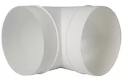 Round plastic 90° bend diameter: 125mm AL125-90