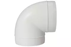 Round plastic 90° bend diameter: 125mm AL125-90