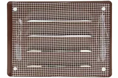 Metal ventilation grille rectangular 140x105 mm brown - MR14105B
