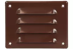 Metal ventilation grille rectangular 140x105 mm brown - MR14105B