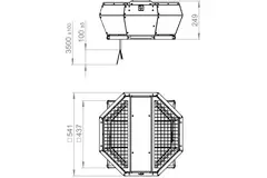 Roof fan vertical metal - DVA 315 E4P 43