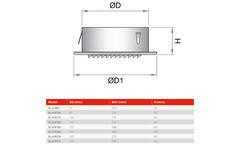 Ventilation grille round 80 mm aluminium - EL-A-R80 ALU