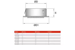 Ventilation grid circular 125mm aluminium - EL-A-R125 ALU