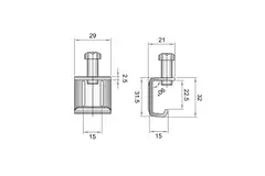 Screw clamp C clamp M8 - FCC