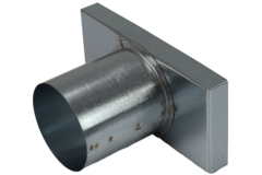 Lid 220x80 mm with connection diameter 80 mm for flue pipe