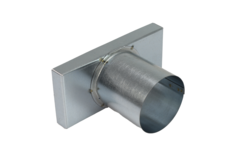 Lid 220x80 mm with connection diameter 80 mm for flue pipe