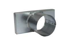 Lid 220x80 mm with connection diameter 80 mm for flue pipe