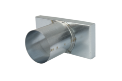 Lid 220x80 mm with connection diameter 80 mm for flue pipe