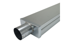 Lid 220x80 mm with connection diameter 80 mm for flue pipe