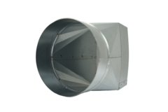 Reduction piece 220x80 mm to diameter 160 mm for flue pipe