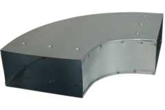Bend 90 degrees 220x80 mm horizontal duct