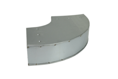Bend 90 degrees 220x80 mm horizontal duct