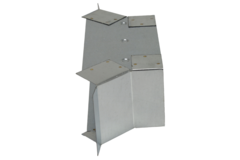 Side connection 220x80 mm for rectangular galvanised flat duct