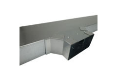 Side connection 220x80 mm for rectangular galvanised flat duct