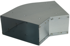 Bend 45 degrees 220x80 mm horizontal duct