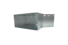 Bend 45 degrees 220x80 mm horizontal duct
