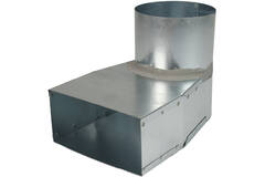 Slate corner piece 220x80 mm to diameter 125 mm for inlet duct