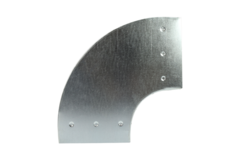 Galvanised flat duct elbow 90 degrees 300x80 horizontal